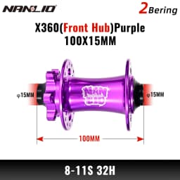 NanLio X360 Bicycle Hubs 8 Pawl 3 Tooth 360T Noise Hub 32 Hole Sealed Bearings Lubricated Bike Wheel Hub HG 8 9 10 11 Speed