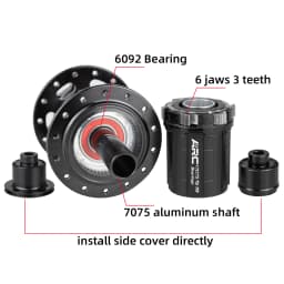 New ARC MT009 4 IN 1 MTB Hub 6 Pawl NBK Bearing Hub 28 32 36 Holes Mountain Bike Hub Disc brake Aluminum alloy 8 9 10 11 12Speed