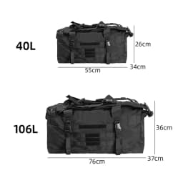 106L 40L Luggage Duffel Bag Camping Backpack Tactical Large Bag Men's Hiking Mountaineering Trip Utility Gym Weekend Travel Bag