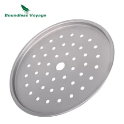 Boundless Voyage Camping Cooking Pot Multifunctional Titanium Steamer Soup Pot Frying Pan Set with Lid Outdoor Mess Kit Ti2057C