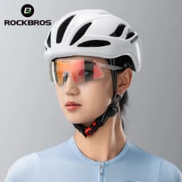 ROCKBROS Photochromic Cycling Glasses HD Curved Lens Ultra-Light Bicycle Glasses Outdoor Cycling Eyewear UV Protection Goggles