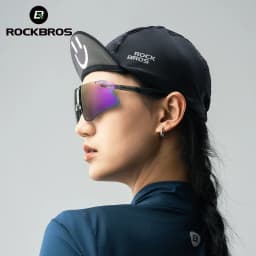 ROCKBROS Photochromic Cycling Glasses HD Curved Lens Ultra-Light Bicycle Glasses Outdoor Cycling Eyewear UV Protection Goggles