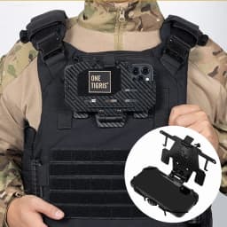 ONETIGRIS Tactical Vest Phone Holder, Universal Chest Cell Phone Board Plate Carrier Phone Mount for Screen Size 4.7"-6.7"