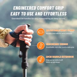 Naturehike Gale UL PRO Trekking Pole Carbon Fiber 7075 Aluminum Alloy Folding Stick Lightweight Outdoor Climbing Walking Sticks