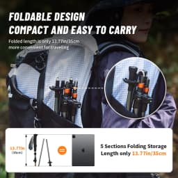 Naturehike Gale UL PRO Trekking Pole Carbon Fiber 7075 Aluminum Alloy Folding Stick Lightweight Outdoor Climbing Walking Sticks