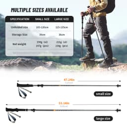 Naturehike Gale UL PRO Trekking Pole Carbon Fiber 7075 Aluminum Alloy Folding Stick Lightweight Outdoor Climbing Walking Sticks