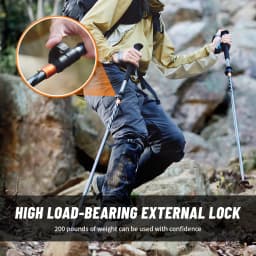 Naturehike Gale UL PRO Trekking Pole Carbon Fiber 7075 Aluminum Alloy Folding Stick Lightweight Outdoor Climbing Walking Sticks