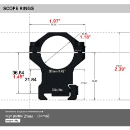 Discovery 30mm Scope Ring Rings for Picatinny Rail Cnc 7075 Aviation Aluminum Hunting Acessories Mounting Ring for Outdoor