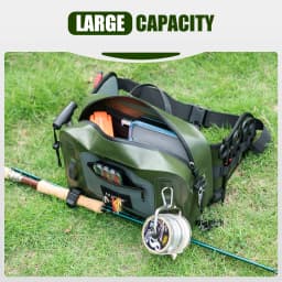 Goture Fishing Tackle Bag IPX8 Waterproof Multifunctional Halter Waist Pack Large Capacity Bag for Fly Fishing Outdoor Camping