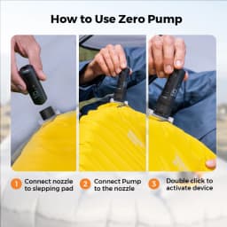 FLEXTAIL ZERO PUMP - 30g Portable Camping Air Pump Electric Inflator for Sleeping Pads, 1 Rechargeable Battery Included