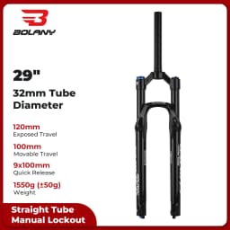 BOLANY MTB Air Fork 26 27.5 29Inch 120mm Travel Air Oil Suspension 9x100mm QR Lightweight Bike Fork R29 Bicycle Accessories Part