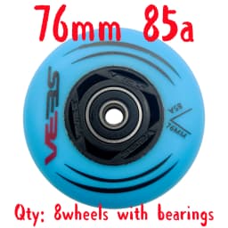 Inline Skate Wheel Roller Wheel 72mm 85a 76mm 80mm Including Bearings 8 Wheels/Lot