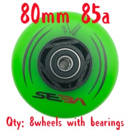 Inline Skate Wheel Roller Wheel 72mm 85a 76mm 80mm Including Bearings 8 Wheels/Lot