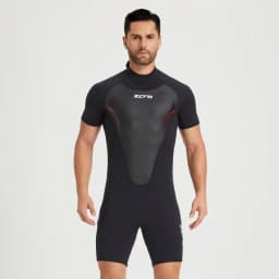 3MM Neoprene Wetsuit Men's One-piece Short Sleeve Thickened Cold Insulation Diving Suit Women's Surf Snorkel Sunscreen Swimsuit