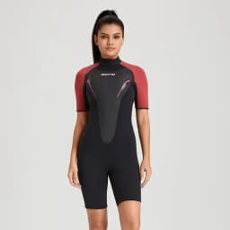 3MM Neoprene Wetsuit Men's One-piece Short Sleeve Thickened Cold Insulation Diving Suit Women's Surf Snorkel Sunscreen Swimsuit