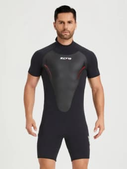 3MM Neoprene Wetsuit Men's One-piece Short Sleeve Thickened Cold Insulation Diving Suit Women's Surf Snorkel Sunscreen Swimsuit