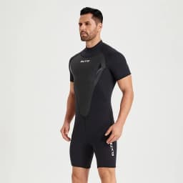 3MM Neoprene Wetsuit Men's One-piece Short Sleeve Thickened Cold Insulation Diving Suit Women's Surf Snorkel Sunscreen Swimsuit