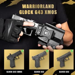 Only For G43G43X/G43X MOS,IWB Kydex Holster,Lock Sound,Mounting sight,Claw & Optic Cut,Right Hand