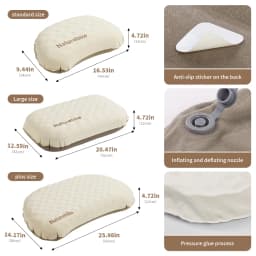 Naturehike Air Pillow Inflatable Pillow Foam Pillow 2 in 1 Waterproof Oilproof Stainproof Adjustable Soft Breathable Camp Travel