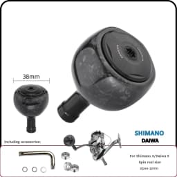 Gomexus FA38S Handle Knob For Shimano Stella Vanquish Daiwa Exist Saltist 1000 - 4000 Spinning Power Reel Titanium 38mm