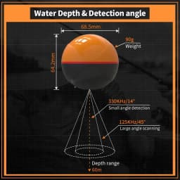 Erchang F68 WIFI Fish Finder 100M Wireless Fishing Sounder Echo Sounder Detect Finder Fishing for Lake Sea Fishing IOS& Android