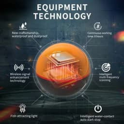 Erchang F68 WIFI Fish Finder 100M Wireless Fishing Sounder Echo Sounder Detect Finder Fishing for Lake Sea Fishing IOS& Android
