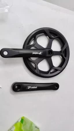 ZUKKA Prowheel Bike Crankset 48T/52T - 170mm Universal Square Crankset Set Double Chain Cover 170MM Crank Aluminium Alloy Arm