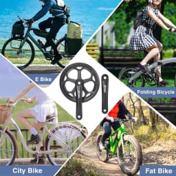 ZUKKA Prowheel Bike Crankset 48T/52T - 170mm Universal Square Crankset Set Double Chain Cover 170MM Crank Aluminium Alloy Arm