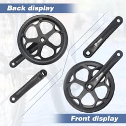 ZUKKA Prowheel Bike Crankset 48T/52T - 170mm Universal Square Crankset Set Double Chain Cover 170MM Crank Aluminium Alloy Arm