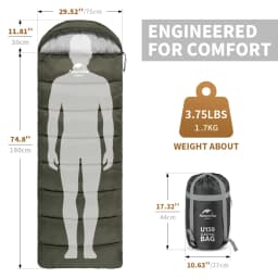 Naturehike Camping Sleeping Bag Ultralight Portable Patchable Winter Cotton Sleeping Bag Outdoor Travel Quilt Sleeping Bag