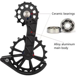 Kolossos Derailleur Pulley Wheel Oversized Bearing 82g for 105 ULTEGRA R9100 R8000 11s & Sram Red Force ETap AXS 12 Speed