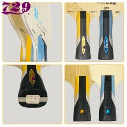 729 Friendship Yellow ALC Table Tennis Blade 5 Wood 2 AD Arylate Carbon Professional Ping Pong Blade Blue ALC Offensive