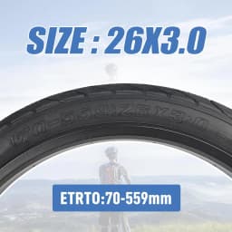 ZUKKA Fat Bike Tire 26' X3' (70-559) Compatible Replacement Bicycle Tire for Mountain Snow and Beach Bike