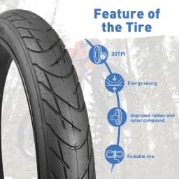 ZUKKA Fat Bike Tire 26' X3' (70-559) Compatible Replacement Bicycle Tire for Mountain Snow and Beach Bike