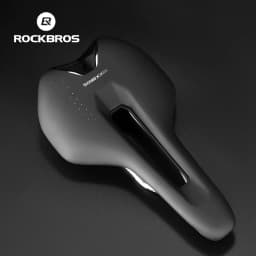 ROCKBROS Bicycle Saddle Ultralight Hollow Shock-Absorbing MTB Road Nylon Bike Saddle Comfortable Cycling Seat Parts PVC Leather