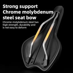 ROCKBROS Bicycle Saddle Ultralight Hollow Shock-Absorbing MTB Road Nylon Bike Saddle Comfortable Cycling Seat Parts PVC Leather