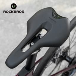 ROCKBROS Bicycle Saddle Ultralight Hollow Shock-Absorbing MTB Road Nylon Bike Saddle Comfortable Cycling Seat Parts PVC Leather