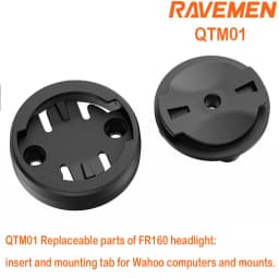 Ravemen FR160 LED Bike Front Light Bicycle Headlight QTM01+QTM03 Mount Tab For Garmin Wahoo Bryton GPS With AGM02 Bottom Mount