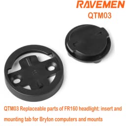 Ravemen FR160 LED Bike Front Light Bicycle Headlight QTM01+QTM03 Mount Tab For Garmin Wahoo Bryton GPS With AGM02 Bottom Mount