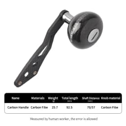 Kawa 1pc Fishing Reel Handle Carbon Fiber Materails Super Light Suit For Shi/D/Ab Series Casting Double Reel Handle AccessoryDIY