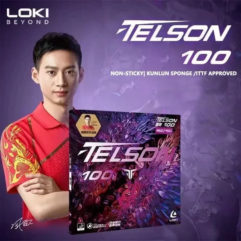 Original LOKI TELSON 100 Table Tennis Rubber Non-sticky Ping Pong Rubber Sheet with Pre-tuned Kunlun Sponge