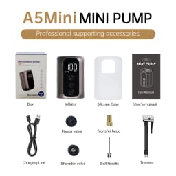 BSCOBBER Bike Accessories Portable Air Pump Tire Inflator Cycling For Mountain Bike Ball MTB Electric Bicycle Tools 100PSI