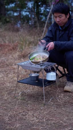 CAMPINGMOON CK-25PG Stainless Steel Korean Style Furnace Plate Frame Camping Sinking Windproof IGT One Unit Furnace Plate