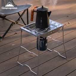 CAMPINGMOON CK-25PG Stainless Steel Korean Style Furnace Plate Frame Camping Sinking Windproof IGT One Unit Furnace Plate