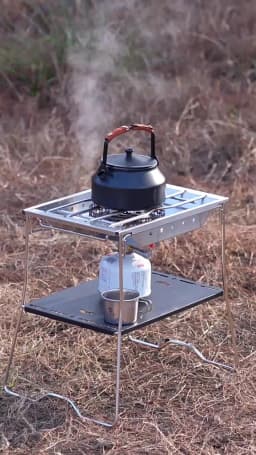 CAMPINGMOON CK-25PG Stainless Steel Korean Style Furnace Plate Frame Camping Sinking Windproof IGT One Unit Furnace Plate