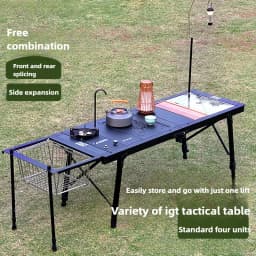 Outdoor Camping IGT Table IGT 4 Unit Table Portable Aluminum Alloy Ultralight Folding Camping Desk BBQ Picnic IGT Table New