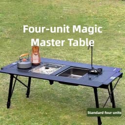 Outdoor Camping IGT Table IGT 4 Unit Table Portable Aluminum Alloy Ultralight Folding Camping Desk BBQ Picnic IGT Table New