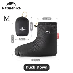 Naturehike Winter Warm Down Shoes Cover Outdoor -15℃~0℃ Waterproof Windproof Goose Duck Down Thermal Feet Cover Unisex Down Boot