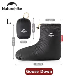 Naturehike Winter Warm Down Shoes Cover Outdoor -15℃~0℃ Waterproof Windproof Goose Duck Down Thermal Feet Cover Unisex Down Boot