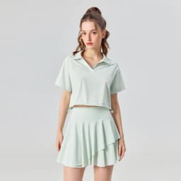 Women Summer Short Sportswear Solid Color Two Pieces Fitness Yoga Set Breathable Quick Dry Tennis Wear Female Workout Clothes